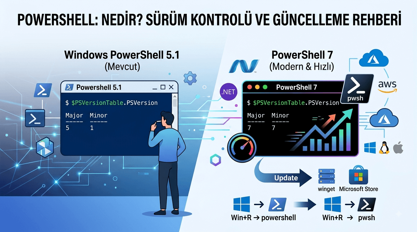 PowerShell Sürüm Öğrenme ve PowerShell 7 Sürümüne Geçme