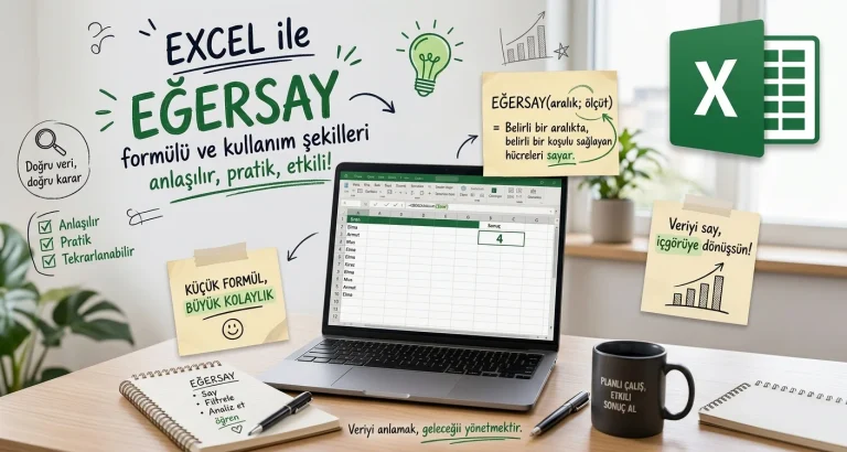 Excel EĞERSAY Formülü kullanımı