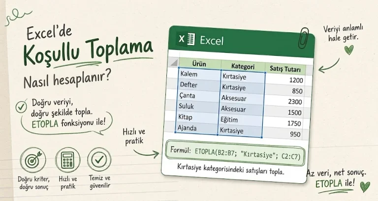 Excel ETOPLA Fonksiyonu