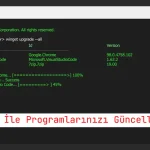 Winget ile program güncelleme