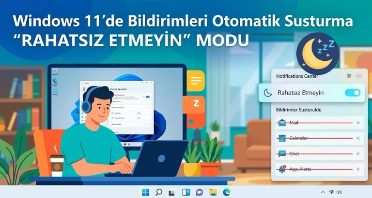 Windows 11 Rahatsız Etmeyin Modu